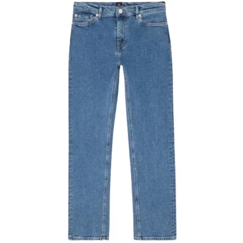 Mid Wash Straight Fit Jeans with Happy Logo Patch , female, Sizes: W30 - PS By Paul Smith - Modalova