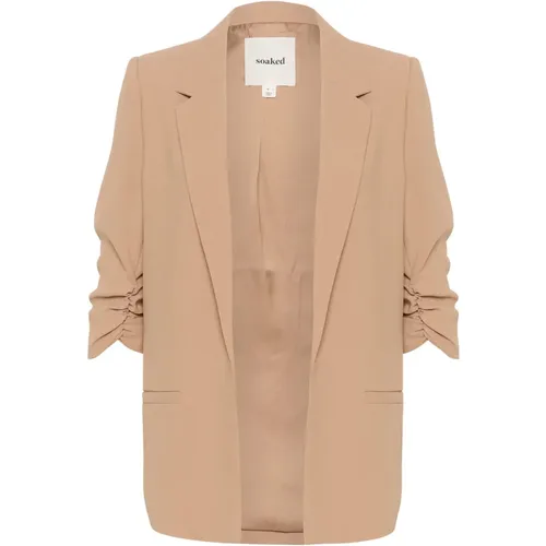 Stylish Blazer Jacket Burro , female, Sizes: XS, L, 2XL, XL - Soaked in Luxury - Modalova