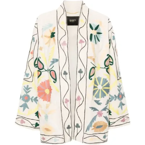 Cream Jacket Collection , female, Sizes: S - Seventy - Modalova