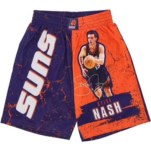 Steve Nash NBA Burst Mesh Trainingsshorts , Herren, Größe: L - Mitchell & Ness - Modalova