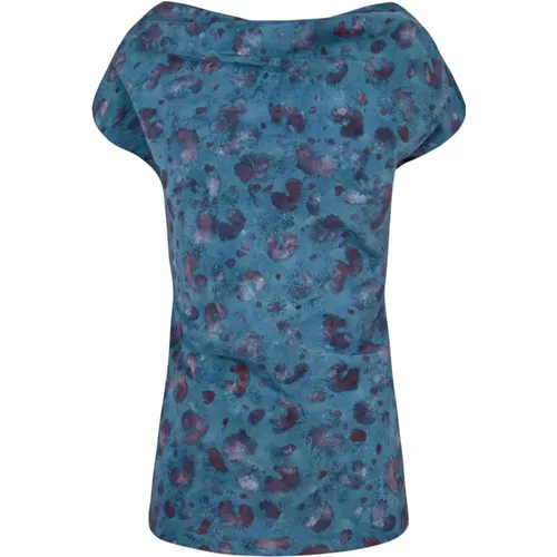 Camaron, top in stretch silk isla print , female, Sizes: S, M, XL, 2XL, XS, L - Cortana - Modalova