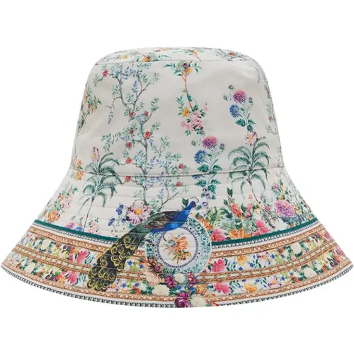 Floral Wide Brim Bucket Hat , female, Sizes: ONE SIZE - Camilla - Modalova