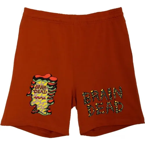 Elastische Taille Jersey Shorts , Herren, Größe: M - Brain Dead - Modalova