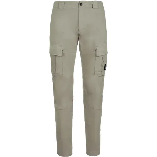 Slim-fit Cargo Trousers with Lens Detail , male, Sizes: L - C.P. Company - Modalova