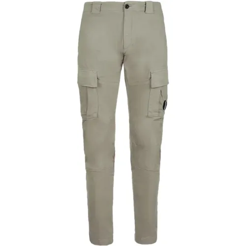 Slim-fit Cargo Trousers with Lens Detail , male, Sizes: XL, 2XL, L - C.P. Company - Modalova