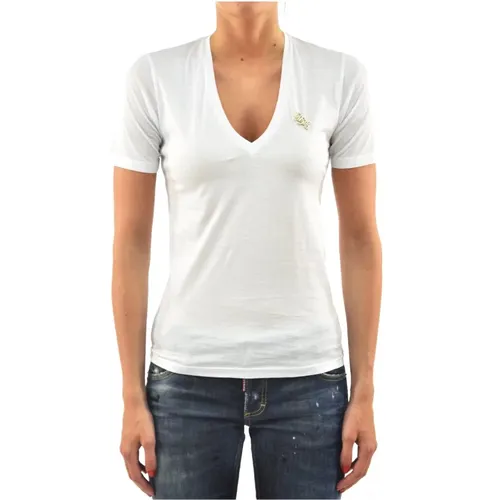 Women&s Cotton Logo T-Shirt , female, Sizes: XS - Dsquared2 - Modalova