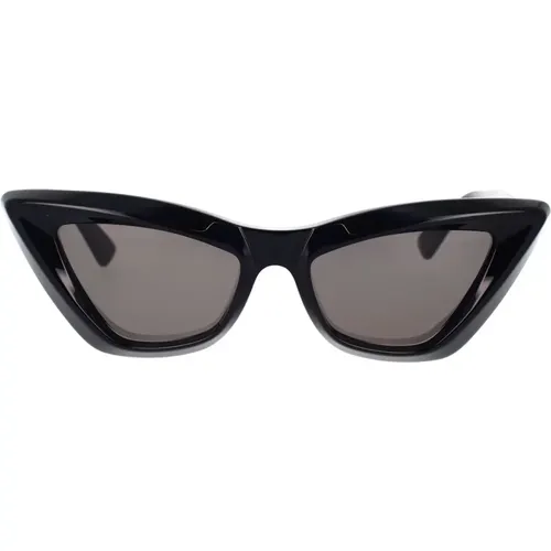 Trendige Cat-Eye Sonnenbrille Bv1101S 001 , Damen, Größe: 53 MM - Bottega Veneta - Modalova