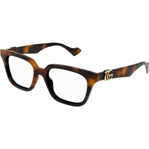 Havana Brillengestell , unisex, Größe: 53 MM - Gucci - Modalova