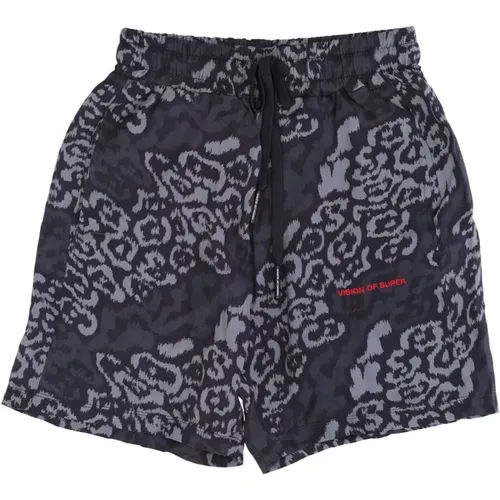 Leopard Print Shorts , male, Sizes: 2XL, XL - Vision OF Super - Modalova