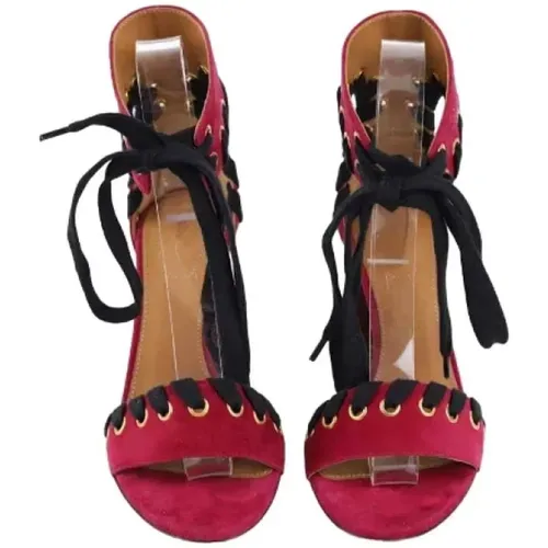 Pre-owned Suede heels , female, Sizes: 2 1/2 UK - Chloé Pre-owned - Modalova