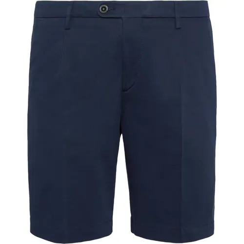 Stretch-Baumwolle und Tencel Bermuda Shorts , Herren, Größe: L - Boggi Milano - Modalova