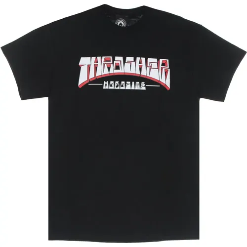 Signature Logo Schwarzes T-Shirt , unisex, Größe: M - Thrasher - Modalova