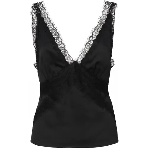 Schwarzes ärmelloses Top für Frauen , Damen, Größe: L - Guess - Modalova