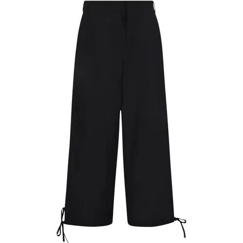 Luxury Wide Leg Trousers , female, Sizes: XS, S - Msgm - Modalova