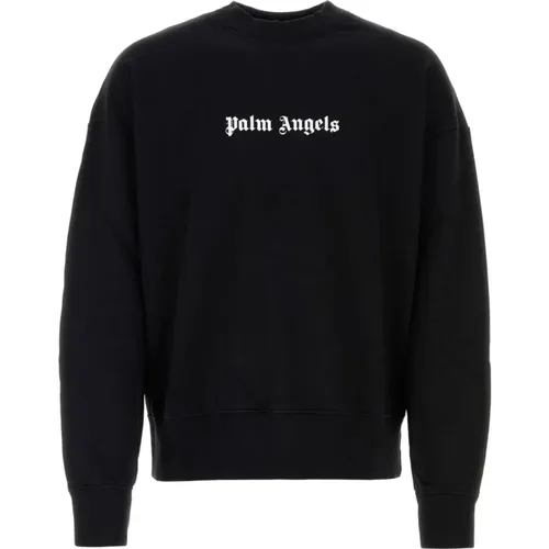 Schwarzer Oversize Sweatshirt , Herren, Größe: M - Palm Angels - Modalova