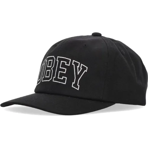 Classic Snapback Curved Visor Cap , male, Sizes: ONE SIZE - Obey - Modalova