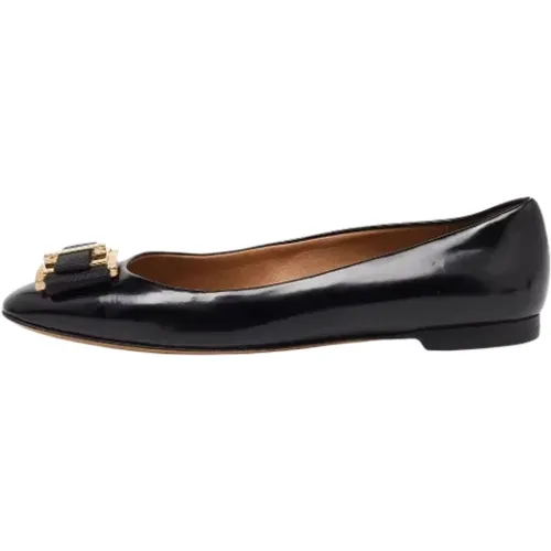 Pre-owned Leder flats , Damen, Größe: 35 1/2 EU - Salvatore Ferragamo Pre-owned - Modalova