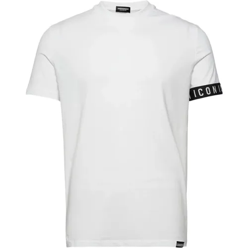 Icon Rundhals T-Shirt , Herren, Größe: XL - Dsquared2 - Modalova