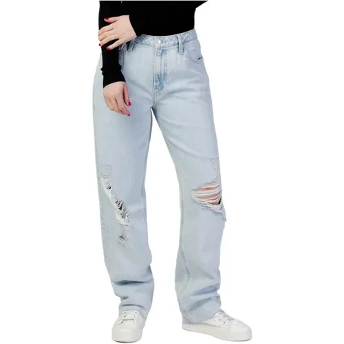 Blaue Einfache Damenjeans mit Reißverschluss , Damen, Größe: W27 - Calvin Klein Jeans - Modalova