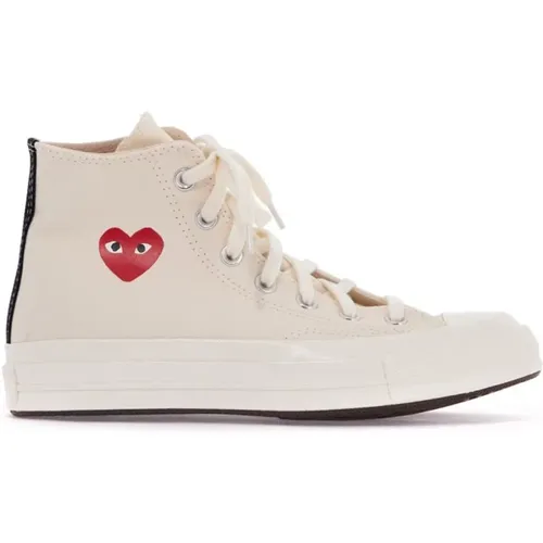 Canvas Hi-Top Chuck Sneakers , Damen, Größe: 41 1/2 EU - Comme des Garçons Play - Modalova