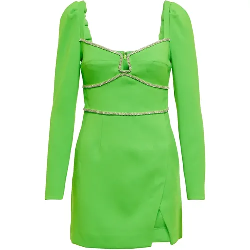 Crepe Mini Dress - Uk10/Us06 , female, Sizes: S, M, 2XS, L, XS - Self Portrait - Modalova