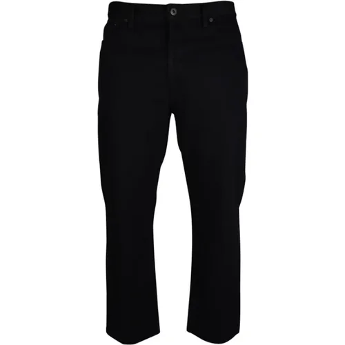 Schwarze Stretch-Baumwoll-Cropped-Jeans , Herren, Größe: W32 - Valentino Garavani - Modalova