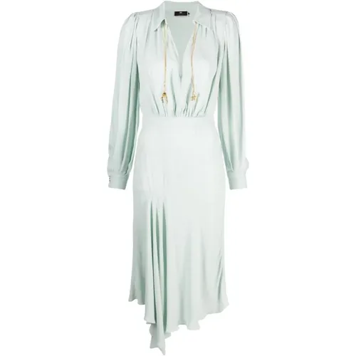 Light Long Sleeve Dress , female, Sizes: XL - Elisabetta Franchi - Modalova
