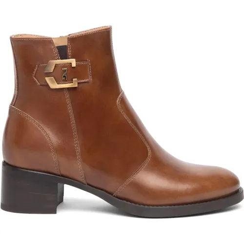 Leather Ankle Boots , female, Sizes: 2 UK, 3 UK - Nerogiardini - Modalova