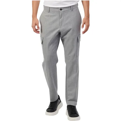 Relaxed Fit Cargo Trousers Grey , male, Sizes: L, S, M, XL - Hugo Boss - Modalova