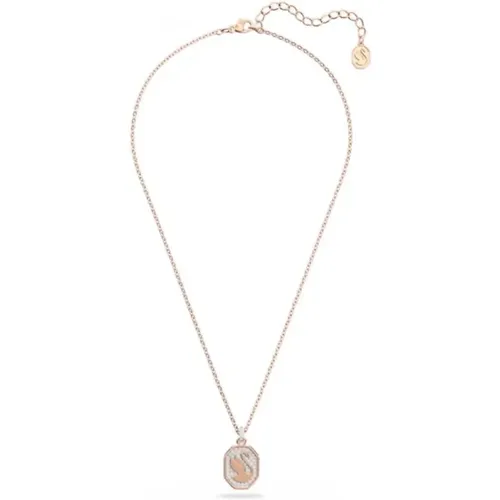 Rose Gold Swan Pendant Necklace , female, Sizes: ONE SIZE - Swarovski - Modalova