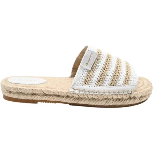 Knit Sandals in White , female, Sizes: 8 UK - Gant - Modalova