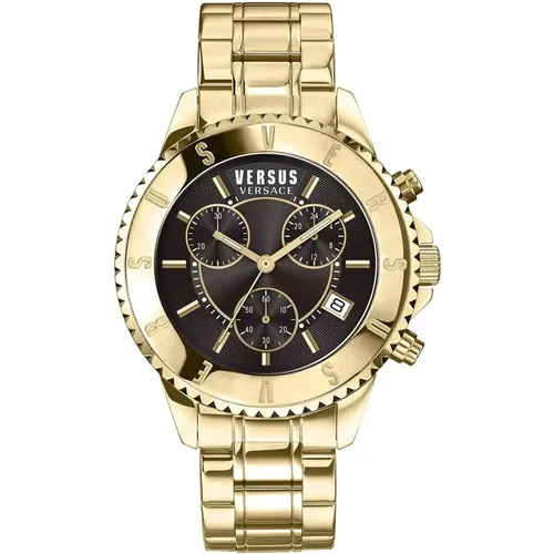 Tokyo Gold Stainless Steel Watch , male, Sizes: ONE SIZE - Versus Versace - Modalova