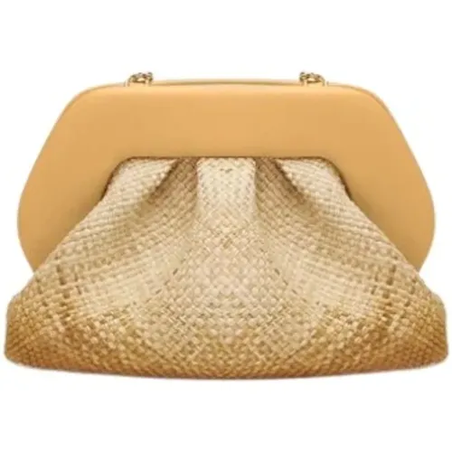 Eco-friendly Straw Clutch Bag , female, Sizes: ONE SIZE - THEMOIRè - Modalova