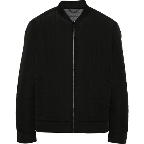 Grid Quilt Biker Jacket , male, Sizes: M, S, L, XL - Calvin Klein - Modalova