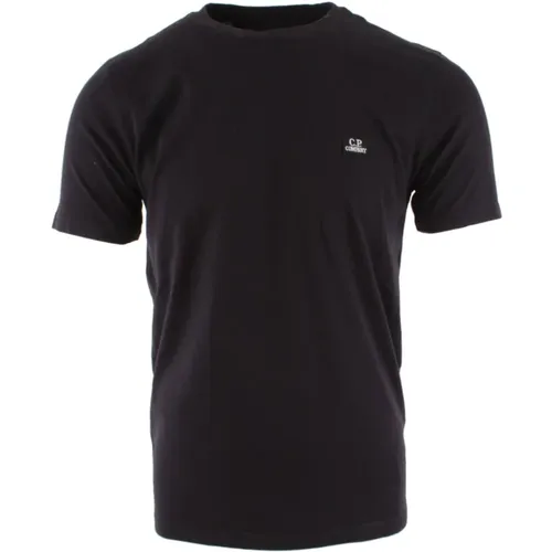 Marineblaues Baumwoll-T-Shirt mit Stil , Herren, Größe: 2XL - C.P. Company - Modalova
