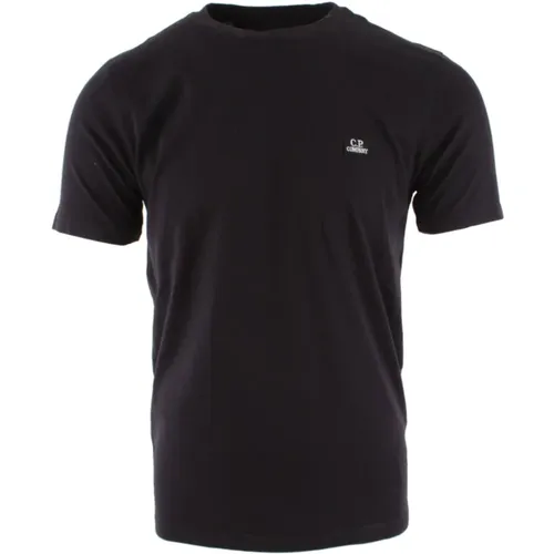 Marineblaues Baumwoll-T-Shirt mit Stil , Herren, Größe: M - C.P. Company - Modalova