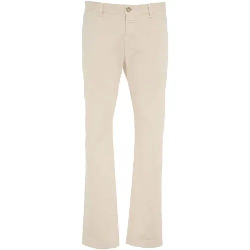White Trousers for Men , male, Sizes: W32, W36, W33, W34, W31 - closed - Modalova