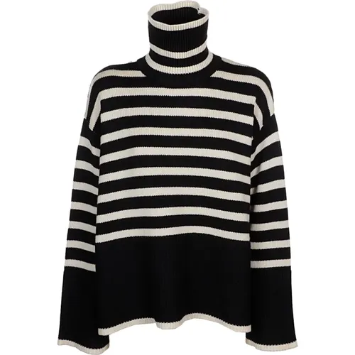 Signature Stripe Turtleneck Sweater , female, Sizes: XS - TotêMe - Modalova