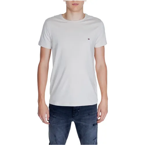 Stretch Slim Fit Tee Kollektion Baumwolle Elasthan , Herren, Größe: M - Tommy Hilfiger - Modalova