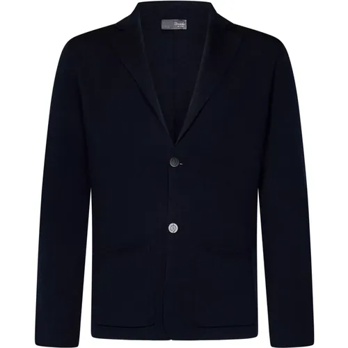 Blaue Merinowollblazer Oberbekleidung , Herren, Größe: 2XL - Drumohr - Modalova