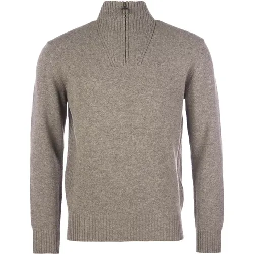 Essential Lambswool Half Zip Turtleneck , male, Sizes: XL, L - Barbour - Modalova