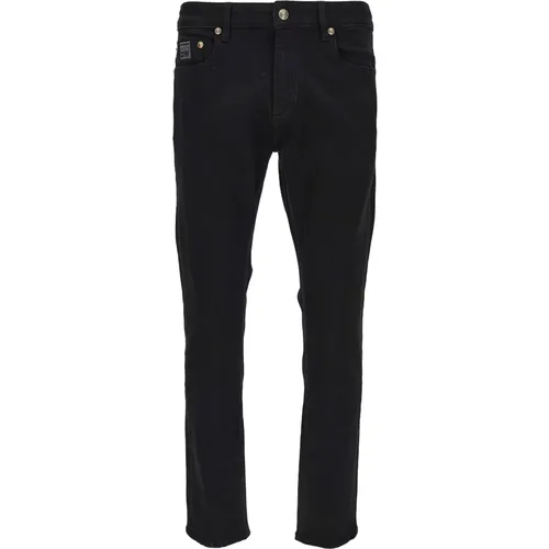 Schwarze Jeans Regular Fit , Herren, Größe: W31 - Versace - Modalova