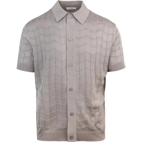 Knit Button-Up Shirt , male, Sizes: 2XL, L - Paolo Pecora - Modalova