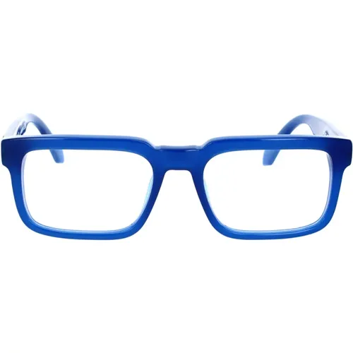 Unisex Style 70 Transparente Blaue Brille , unisex, Größe: 55 MM - Off White - Modalova