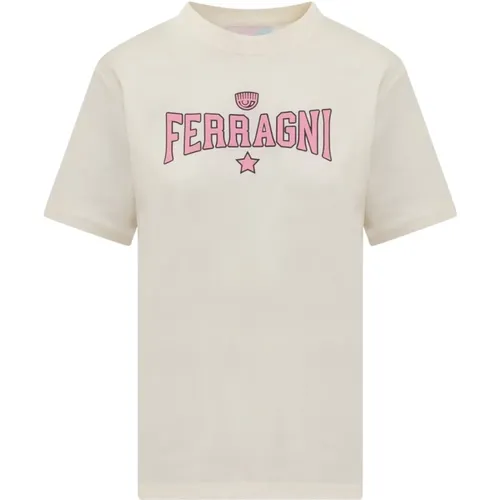 Kurzarm T-Shirt , Damen, Größe: 2XS - Chiara Ferragni Collection - Modalova