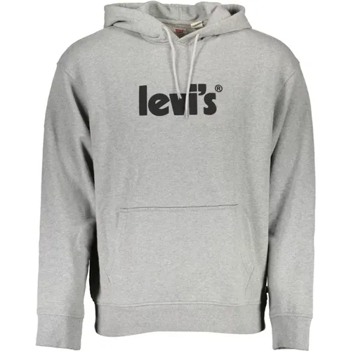 Levi's, Klassischer Grauer Kapuzenpullover , Herren, Größe: 2XL - Levis - Modalova