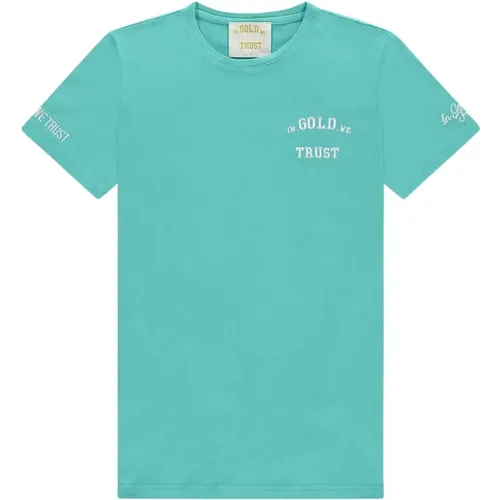 Türkises Pusha T-Shirt , Herren, Größe: L - In Gold We Trust - Modalova