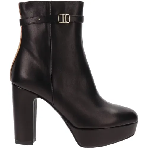 Leather Zip Closure Women Ankle Boots , female, Sizes: 5 UK, 6 UK, 4 UK - Alviero Martini 1a Classe - Modalova