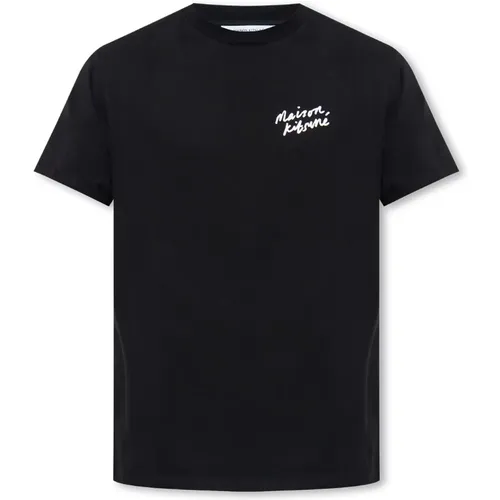 T-Shirt mit Logo , Herren, Größe: XS - Maison Kitsuné - Modalova