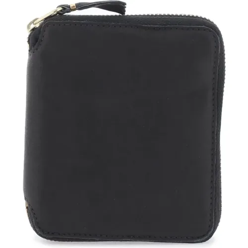 Washed Leather Zip-Around Wallet , male, Sizes: ONE SIZE - Comme des Garçons - Modalova